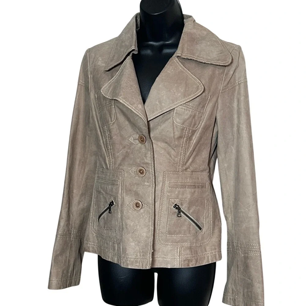 John Carlisle Vintage Vibe‎ REAL Leather jacket